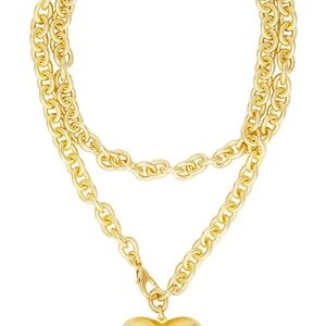 Gold Heart Pendant Necklace